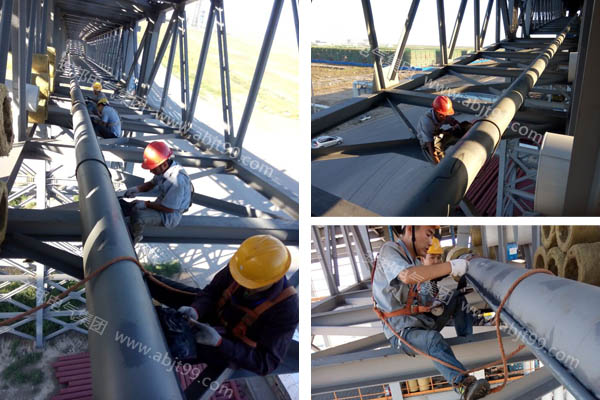 京糧集團高空糧油管道采用我公司電正能量入口保溫項目(圖2)